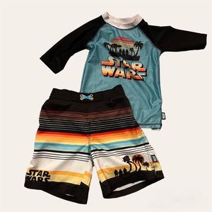 Boys Star Wars Swim Trunks & Rash Guard